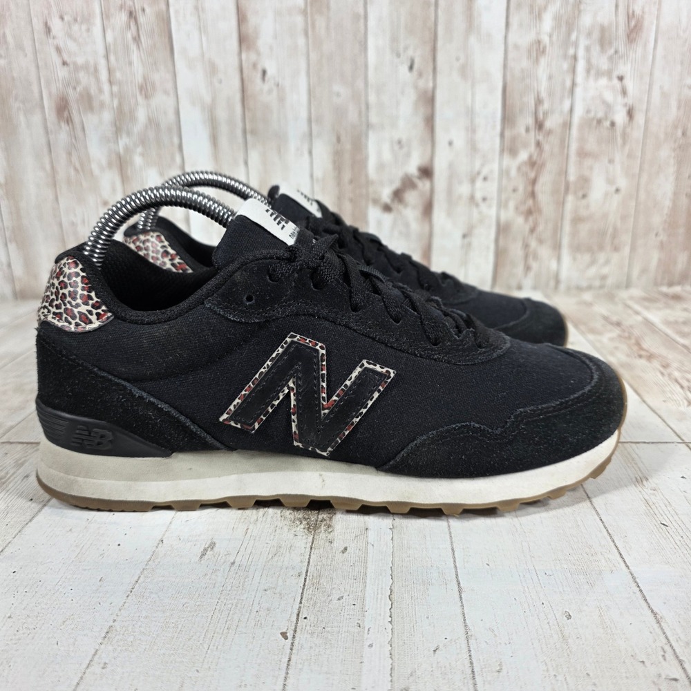 New Balance 515 V3 Sneakers Womens 7.5 Black Leopard Print WL515SB3 Gum Sole